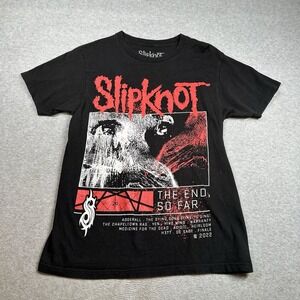 Slipknot "The End, So Far" 2022 Album Black Band Tee Shirt M Made in Mexico